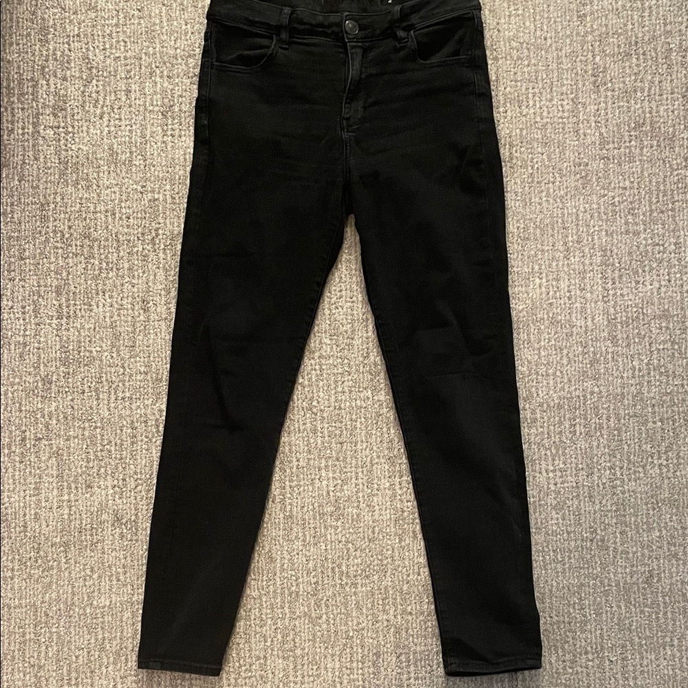 American Eagle Outfitters Black Cropped Skinny Jeans
